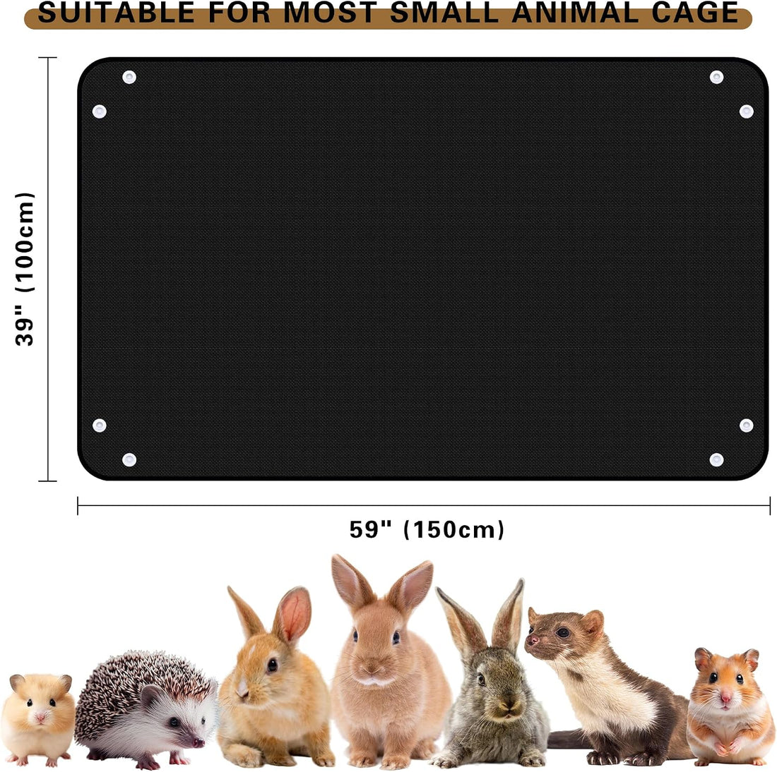 Waterproof Pet Playpen Mat, Reusable Cage Liner