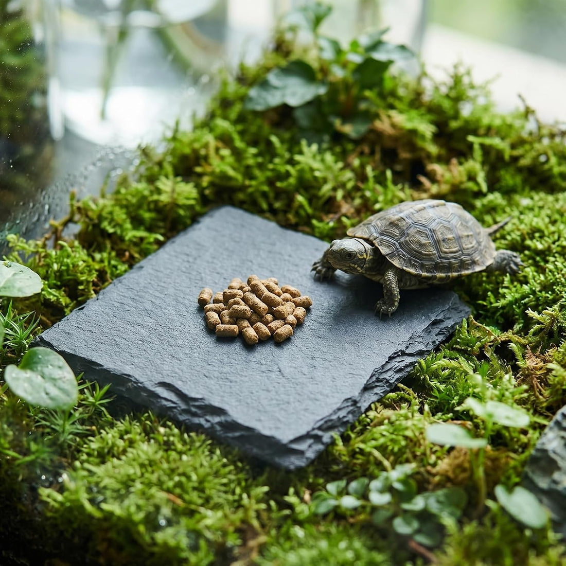 Yuanchu Reptile Basking Platform, Slate Tortoise Rock Plate