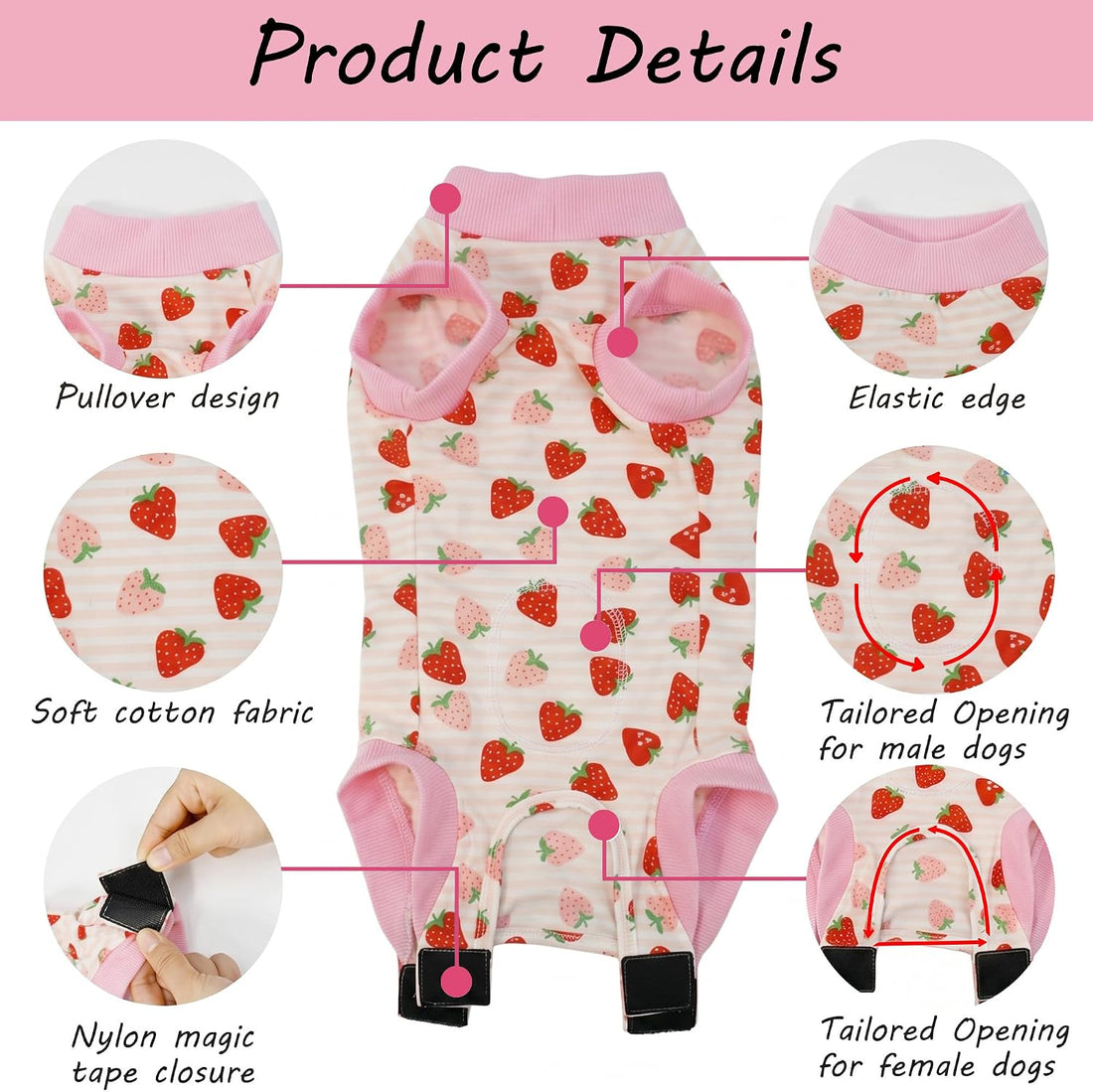 Dog Surgery Recovery Suit Spay Recovery Onesie for Female Male Dogs