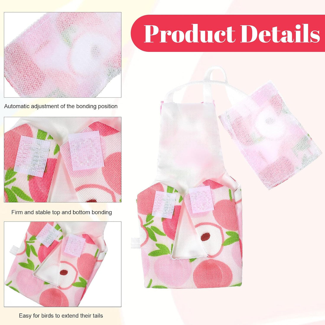 4PCS Bird Diaper Reusable