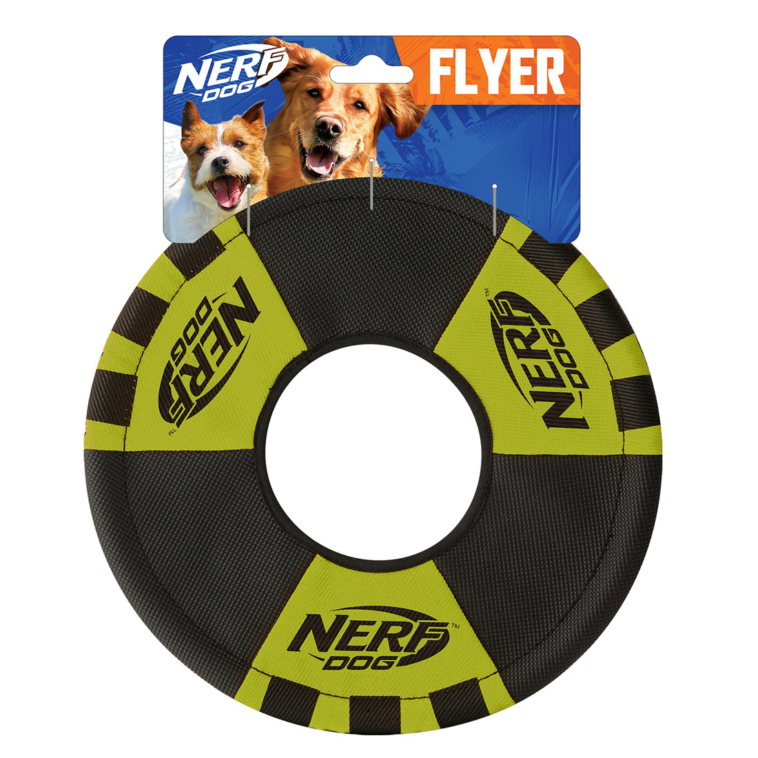 Nerf Dog Trackshot Toss and Tug Ring Dog Toy, Lightweight