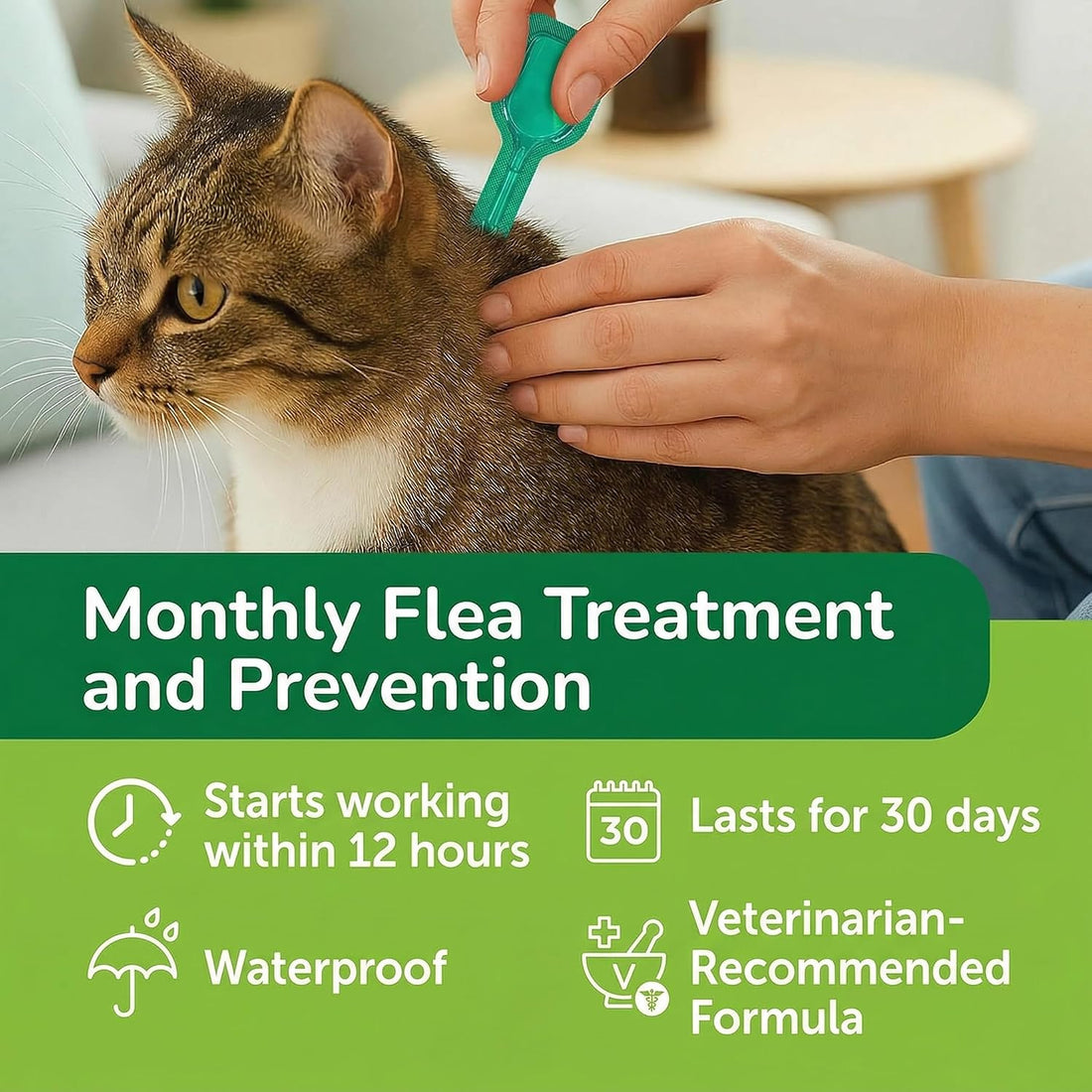 Topical Flea for Medium Cats 5-9 lbs, Fast Acting & Long-Lasting