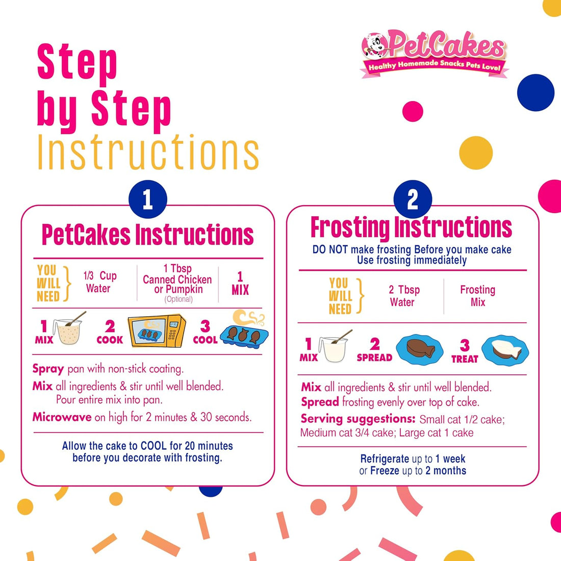 PetCakes Cat Birthday Cake Kit - Natural Treats