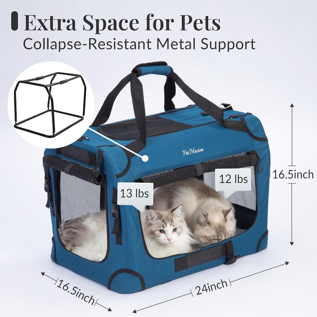 PetMasion Extra Large Cat Carrier for 2 Cats