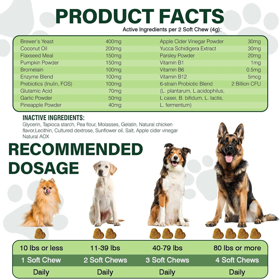 No Poo Chews for Dogs - Flea & Tick Prevention Supplement (200 Chews)