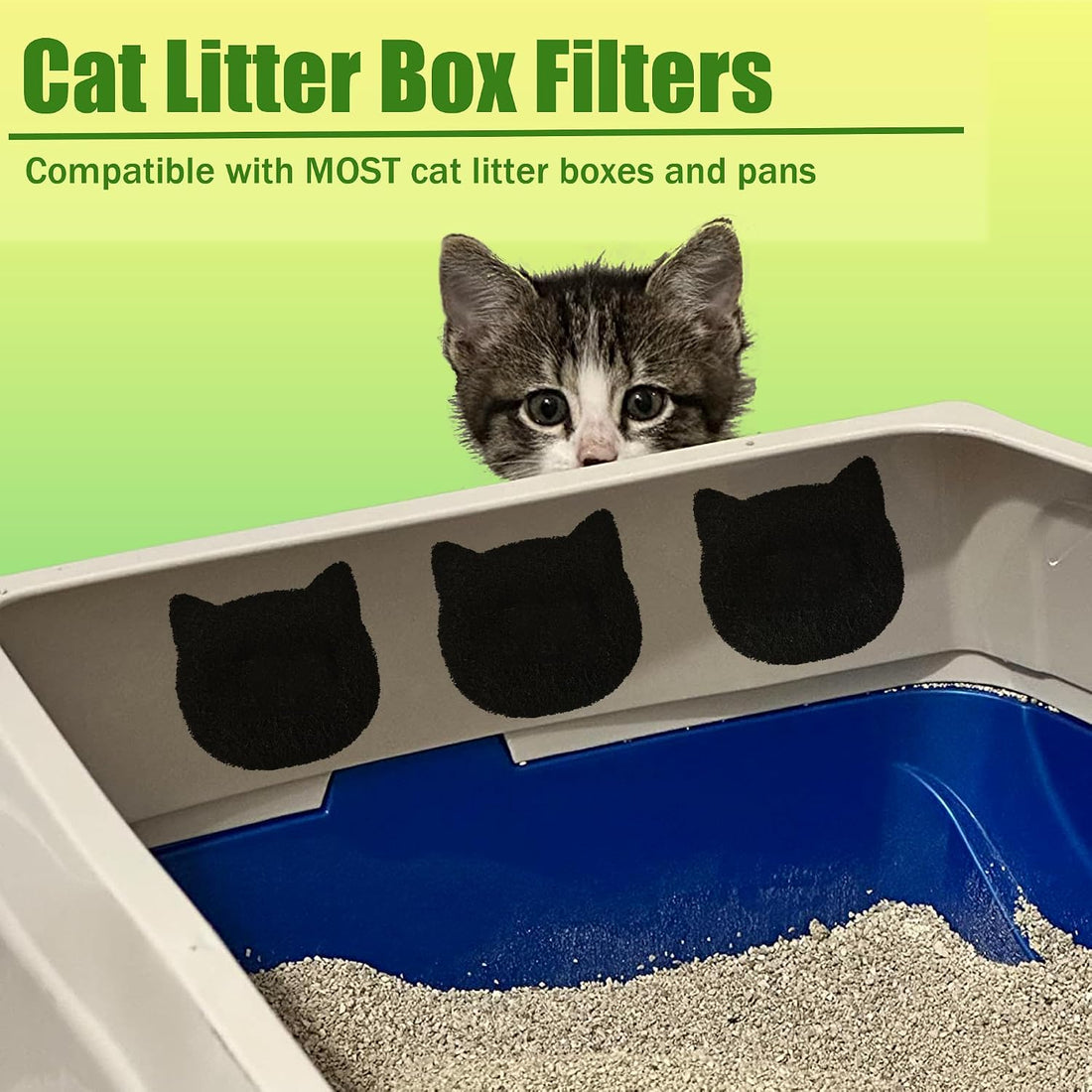 PurifyLogix Stick-on Activated Charcoal Filters for Most Cat Litter
