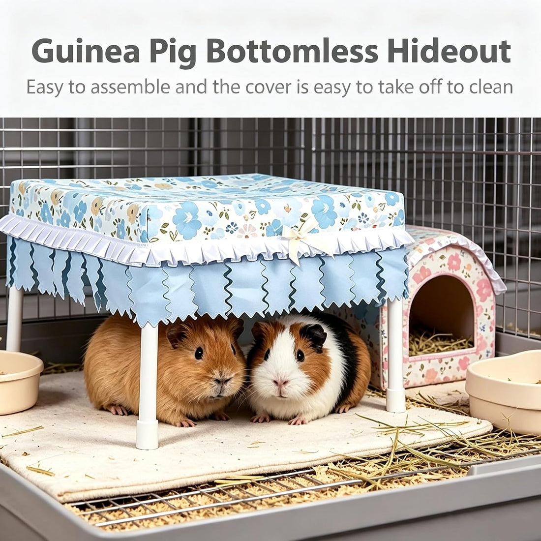 Guinea Pig Hideout Square Bottomless Guinea Pig Hide
