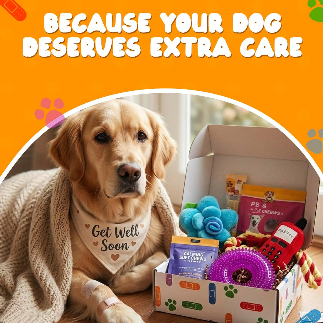 Get Well Soon Dog Gifts, Dog Care Package