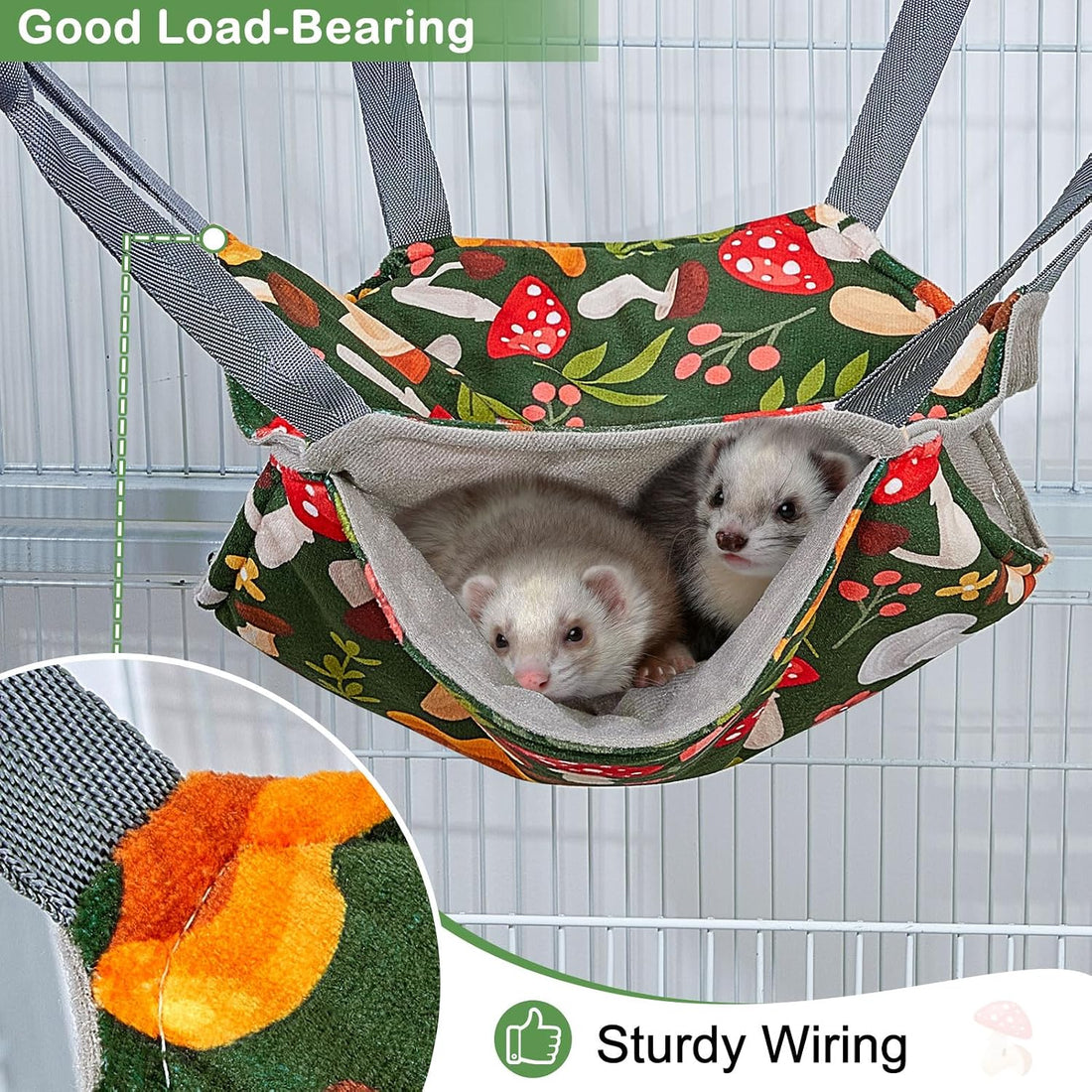 Glittme 4 Pack Cozy Ferret Hammock