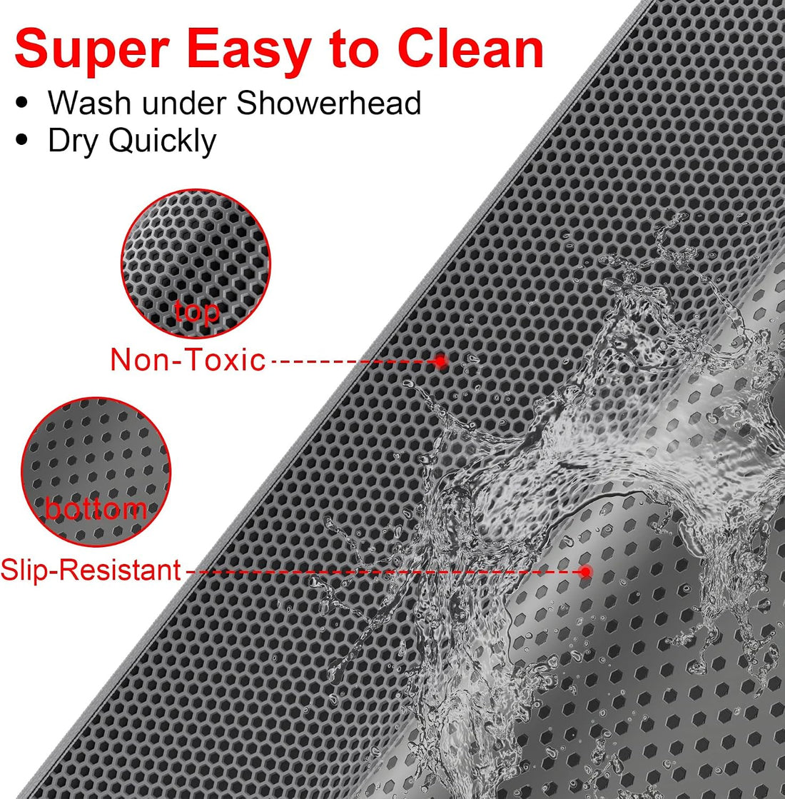 Waretary Cat Litter Box Mat: 36"x 30" Waterproof Kitty Cat Litter