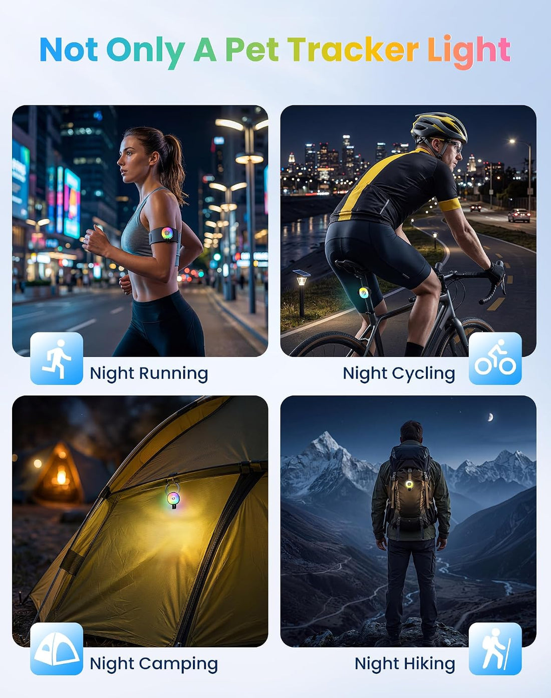 Zellar 2-in-1 Dog Tracker GPS with LED Light