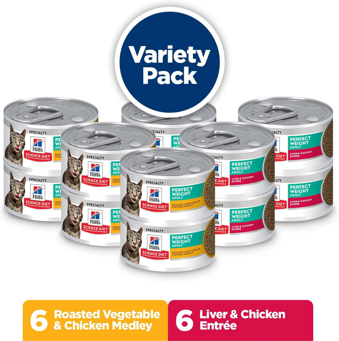 Hill's Science Diet Adult Perfect Weight Wet Cat Food Variety Pack