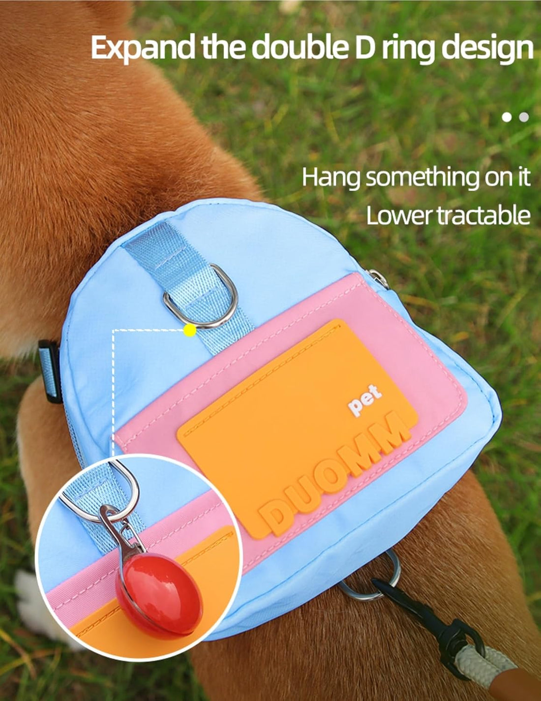 Backpack for Small Dogs to Wear,Dog Backpack with Leash