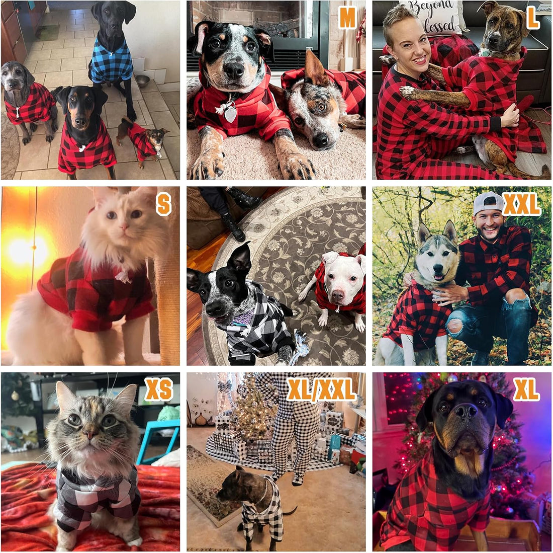 KOOLTAIL Plaid Dog Hoodie Pet Clothes Sweater with Hat and Pocket