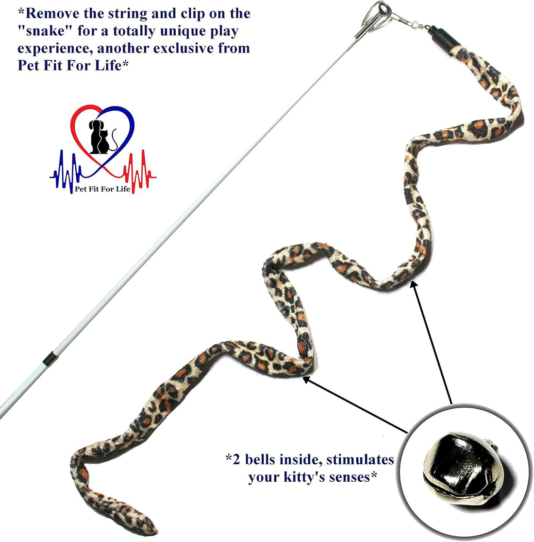 PET FIT for Life 3 Feather Dual Rod Wand CAT Toy