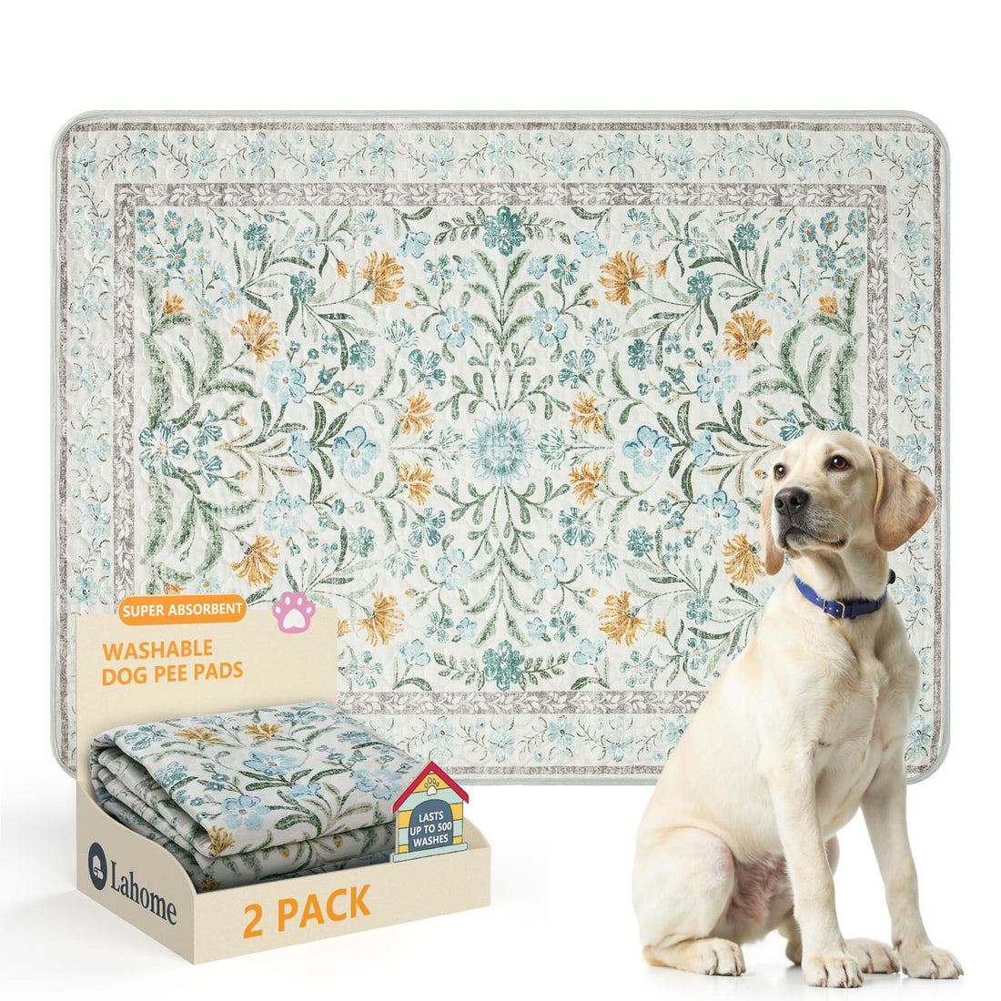 Lahome Washable Reusable Pee Pads for Dogs