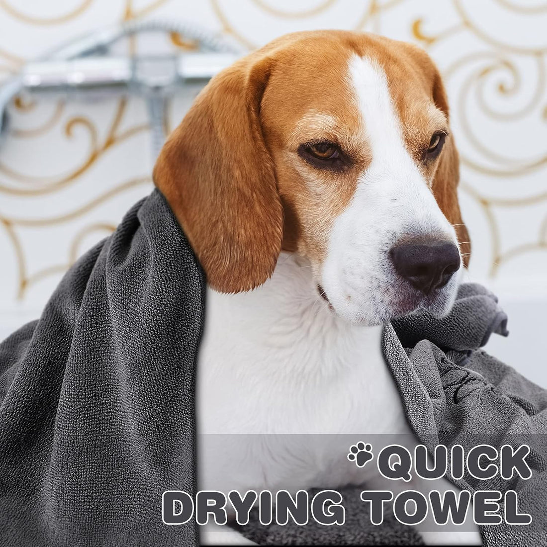Chumia 4 Pcs Dog Towels for Drying