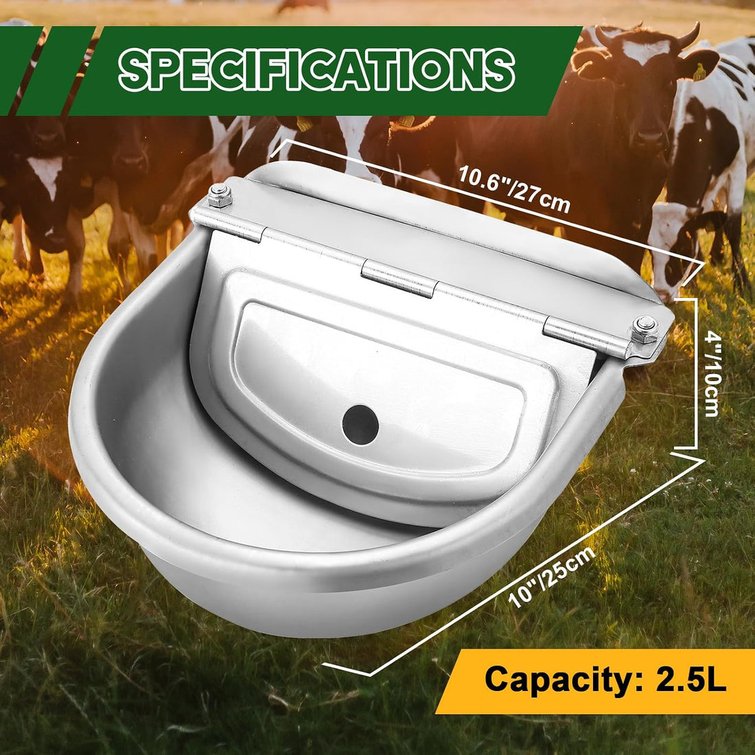 MAOPINER Automatic Water Dispenser Bowl