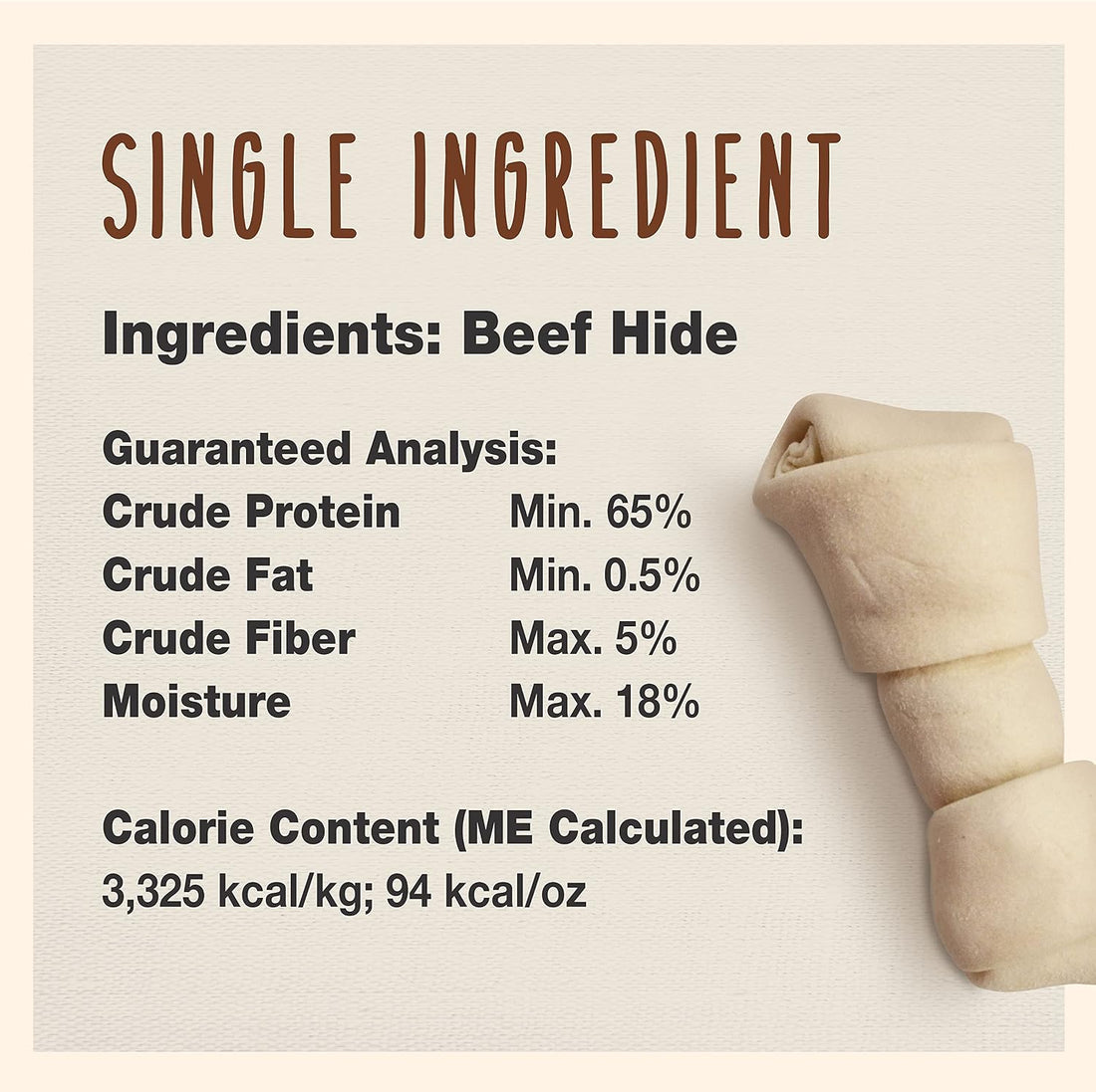 Cadet Premium Grade Beef Hide Knotted Bones Dog Chews, 2 lbs, 4-5"