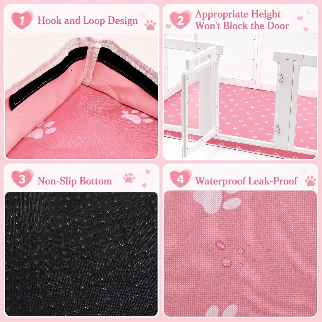 Dog Playpen Bottom Pad Fits for 60'' x 40'' Acrylic Puppy Playpen