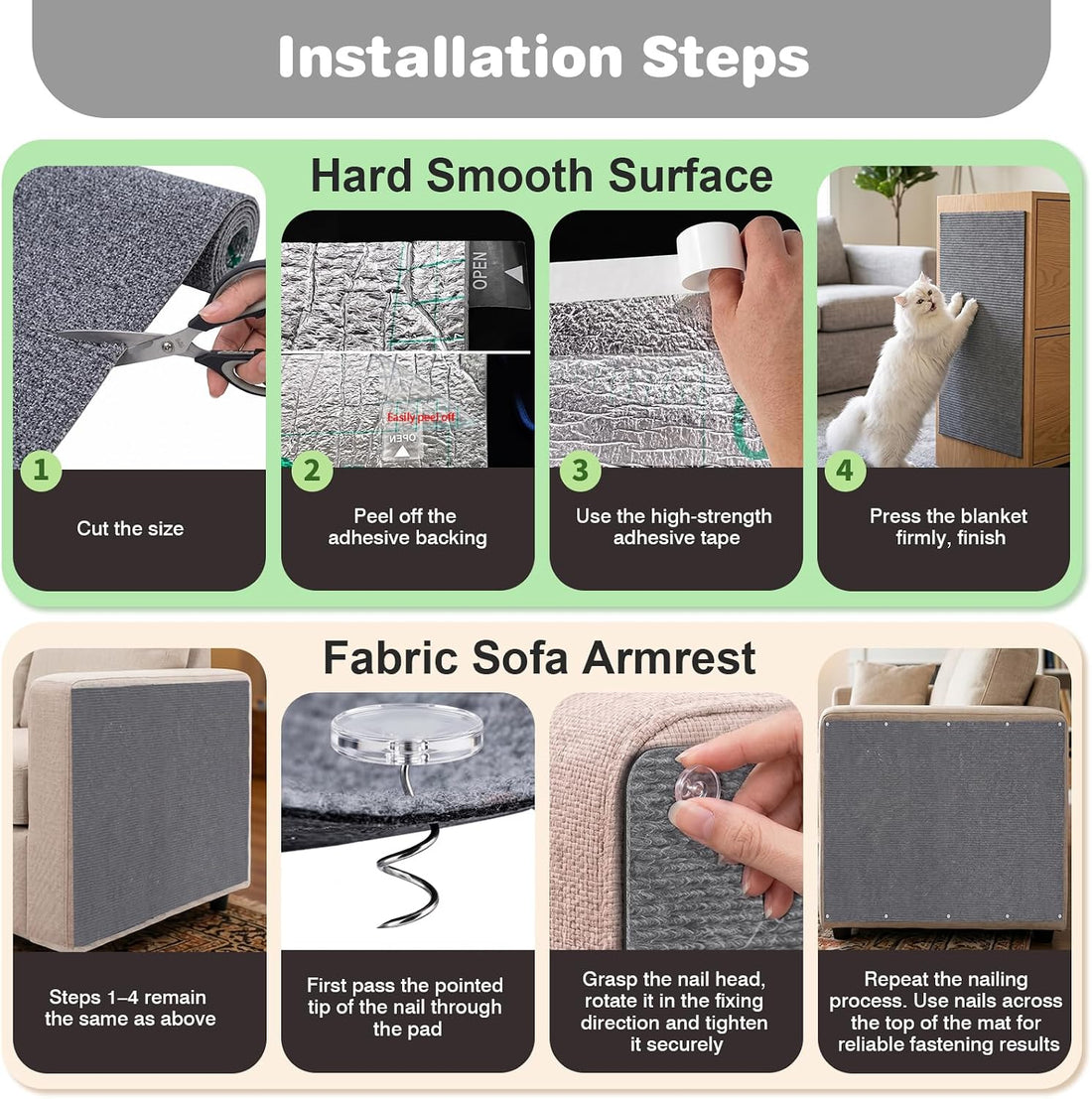 Cat Scratch Furniture Protector: 39.3"x15.8" High Self-Adhesive