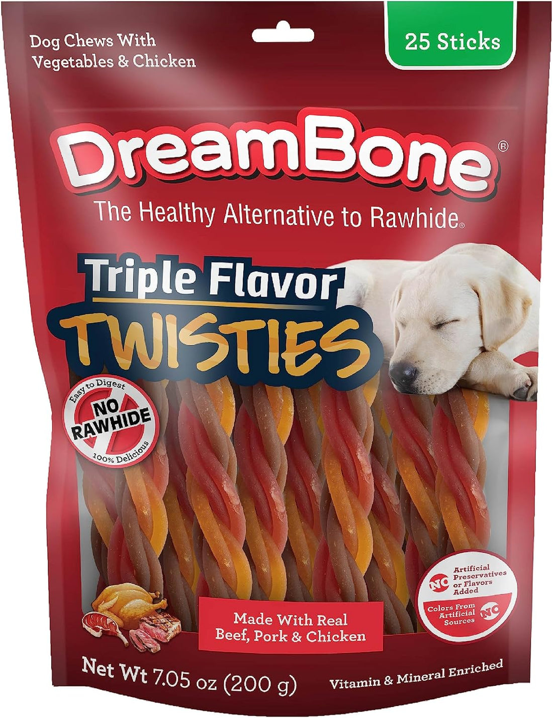 DreamBone Triple Flavor Rawhide-Free Dog Chews