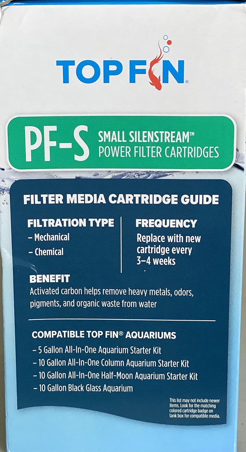 Top Fin Silenstream PF-S Small Filter Cartridges Refill for PF10