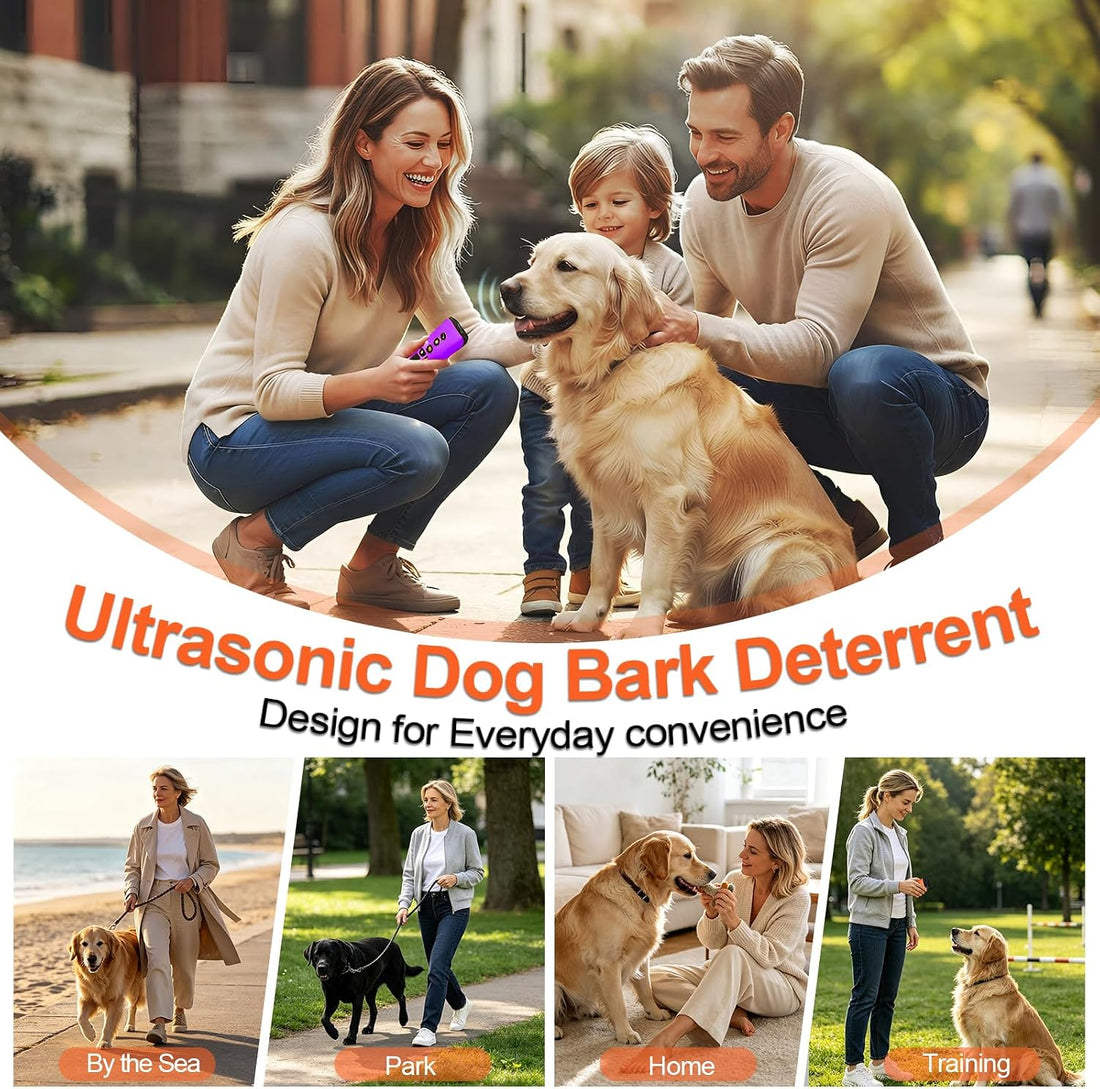 Dog Bark Deterrent Device, 4X Ultrasonic Anti Barking with 5 Modes