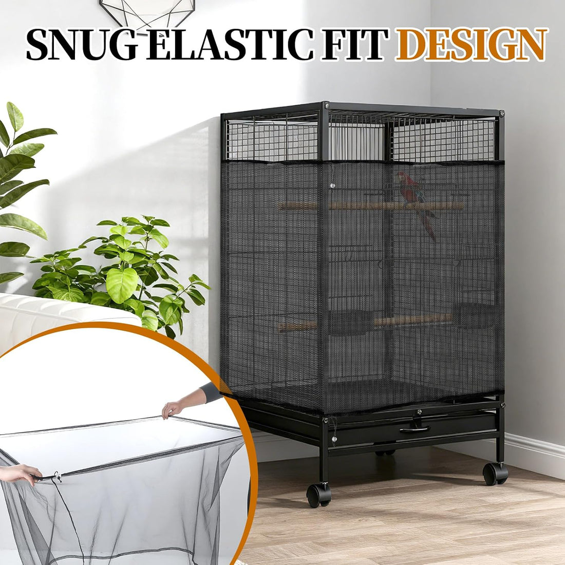 LIQWEI 1 Pc Large Bird Cage Seed Cather