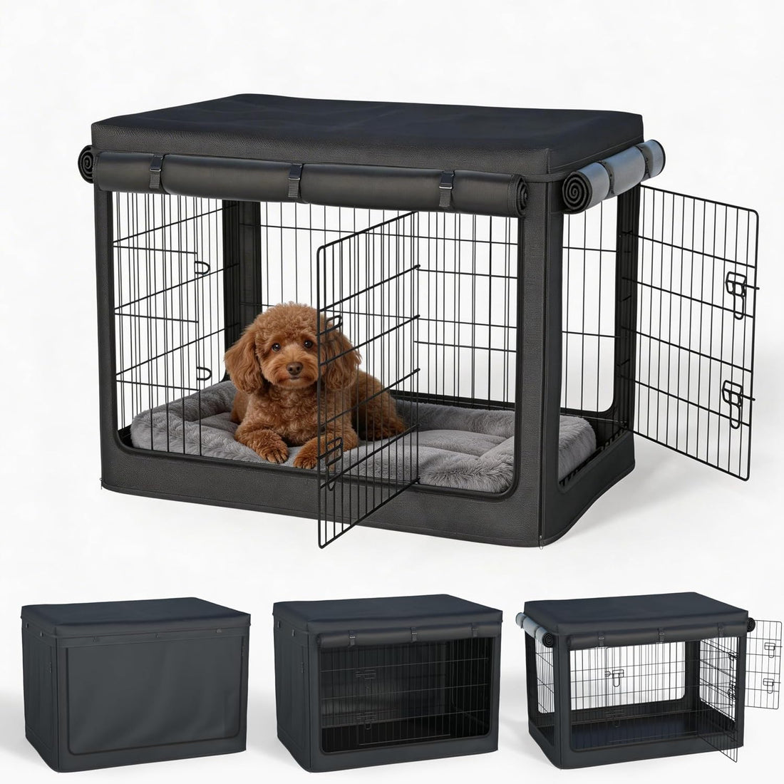 48 Inch Dog Crate Cover,1680D Heavy Duty Waterproof Oxford Kennel