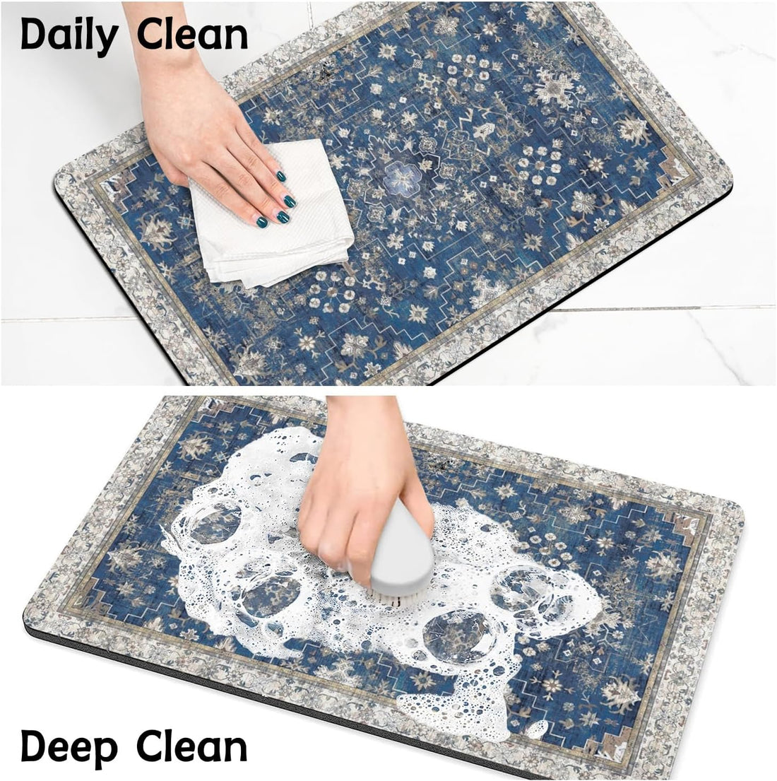 Pet Food Mats for Floor, Absorbent Dog Mat for Food and Water