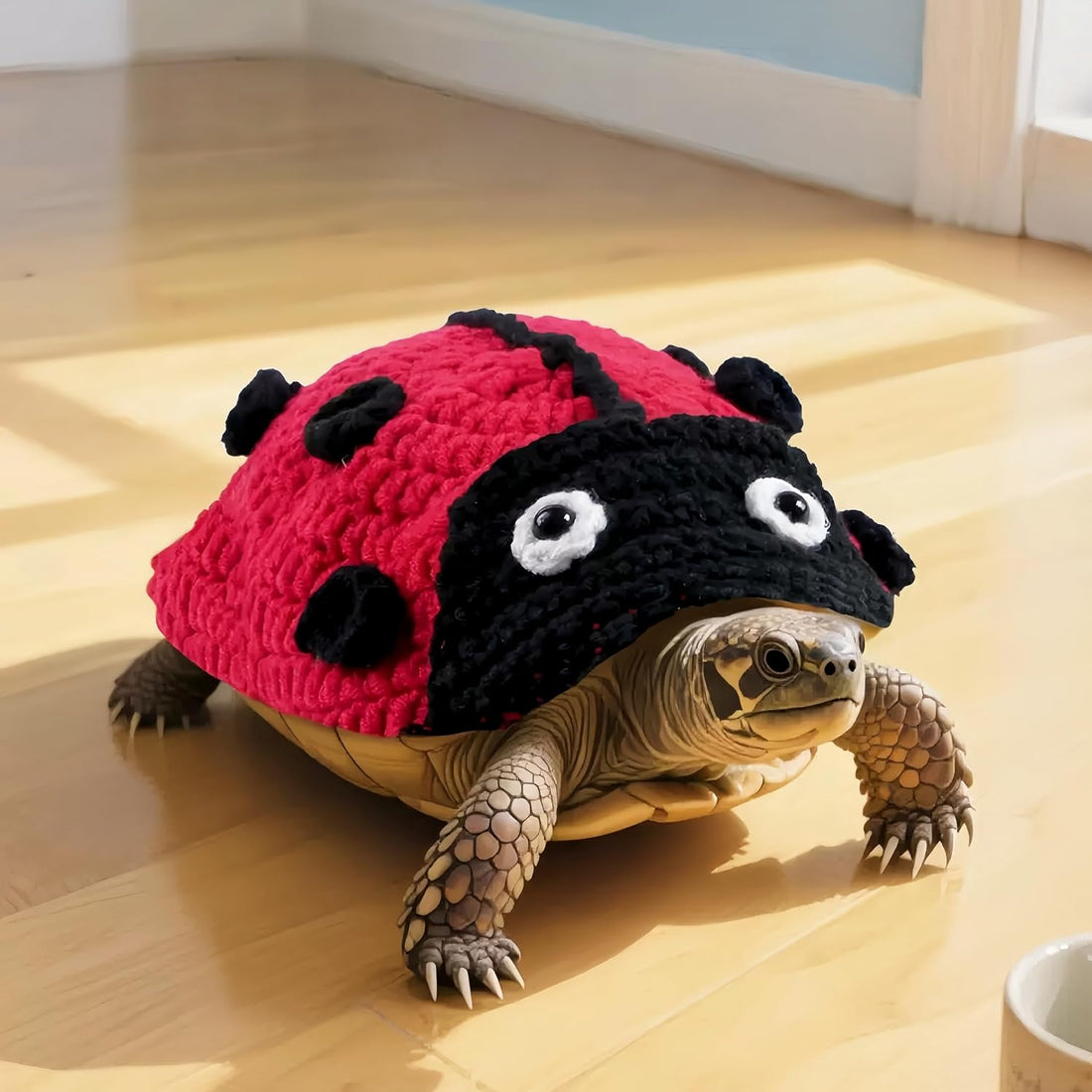 Warm Knit Tortoise Sweater, Handmade Turtle Sweater Small Animal