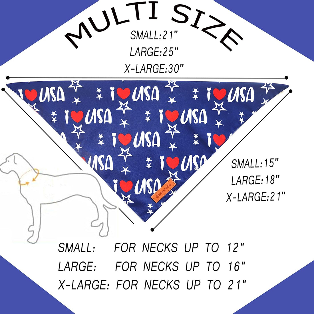 Realeaf 4th of July Bandanas 2 Pack