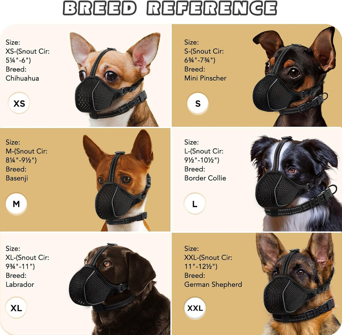 BONTHEE Dog Muzzle,Soft Nylon Muzzles Anti Biting Barking