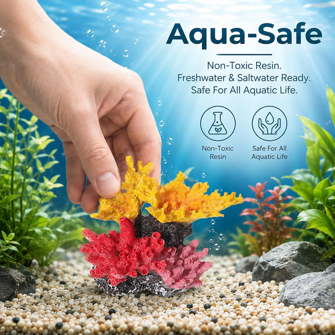 Aquarium Coral Reef Decor, Artificial Fake Coral Ornament