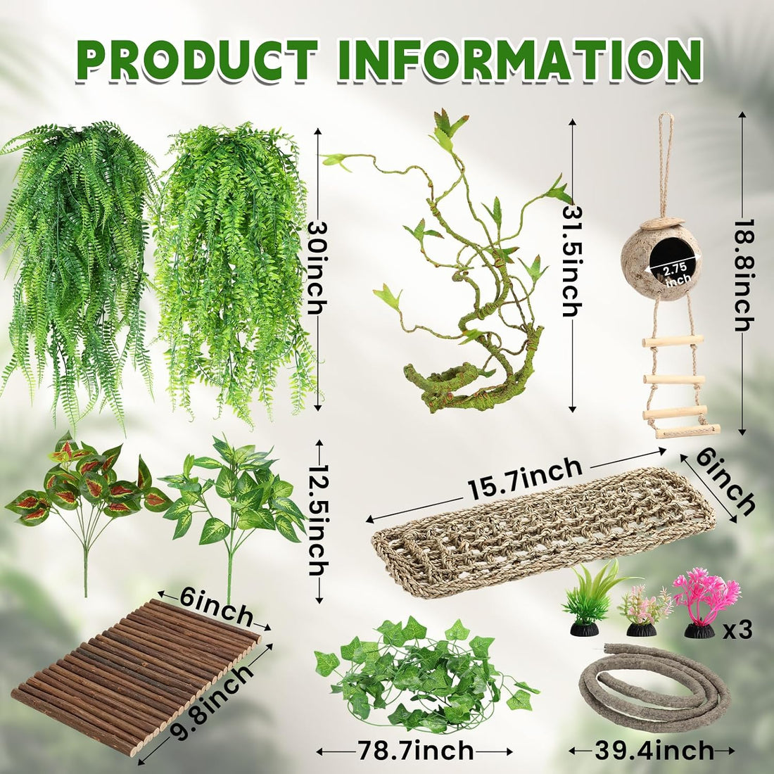 Reptile Plants for Bearded Dragon Tank Accessories