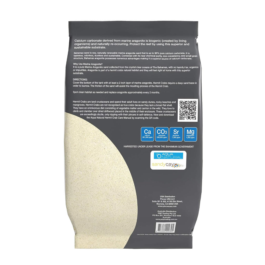 HERMIT CRAB ARAGONITE 10LB, Sand for Habitat