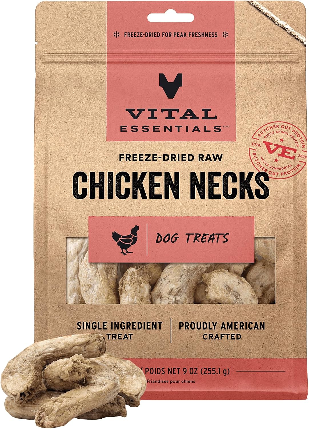 Vital Essentials Freeze Dried Raw Chicken Hearts Dog Treats