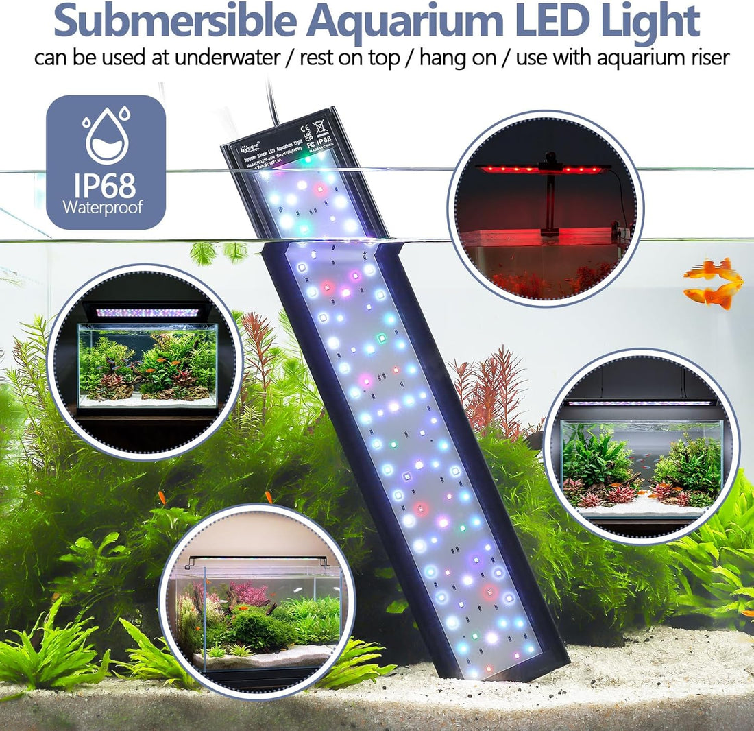 hygger IP68 Waterproof LED Aquarium Light 24/7 Cycle Full Spectrum