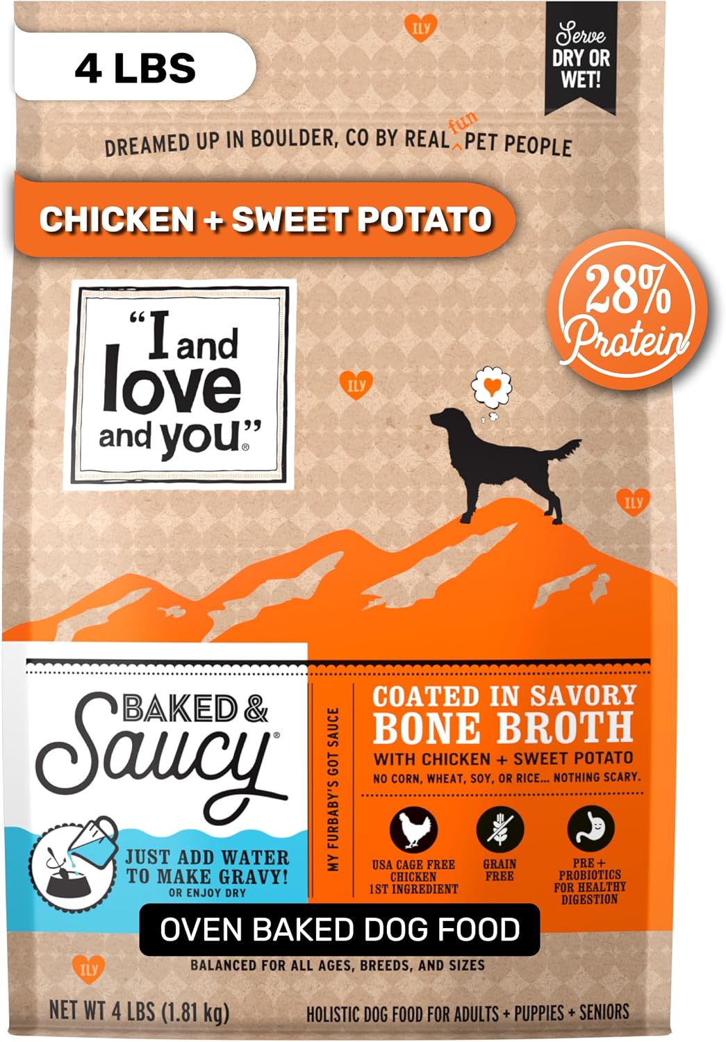 I and Love and You Baked & Saucy Dry Dog Food, Beef & Sweet Potato