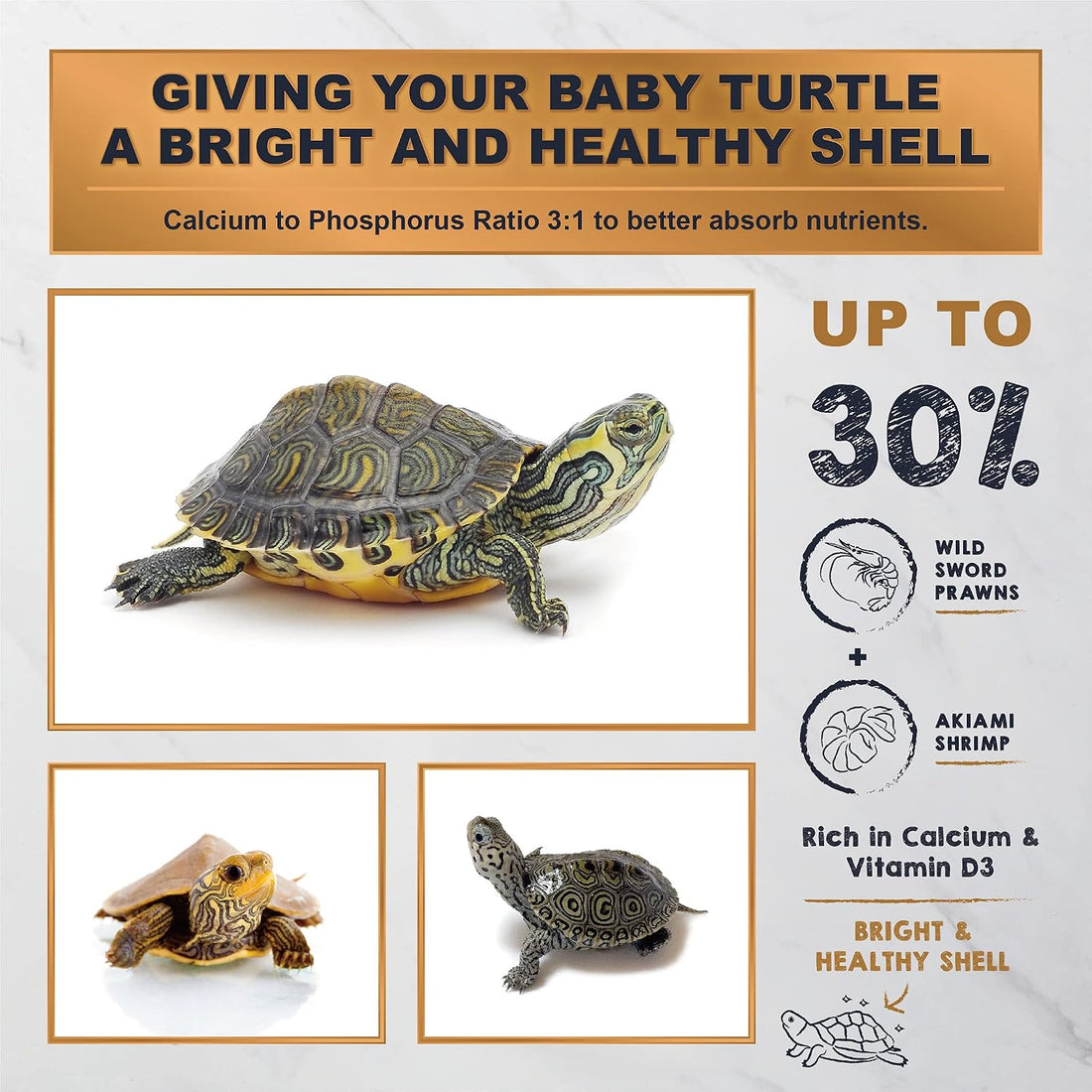 Ultra Fresh Floating Baby Turtle Food, All Natural Ingredients