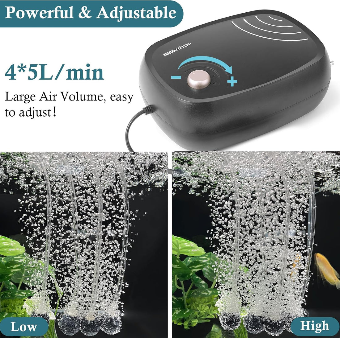 HITOP 10W Powerful Aquarium Air Pump
