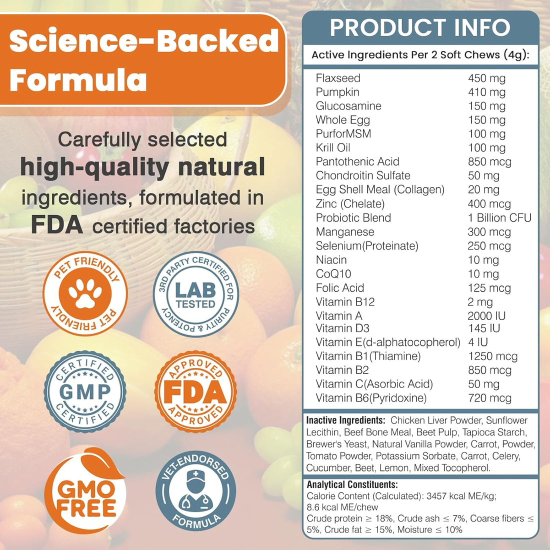 24-in-1 Dog Vitamins and Supplements 200 Ct Dogs Multivitamin