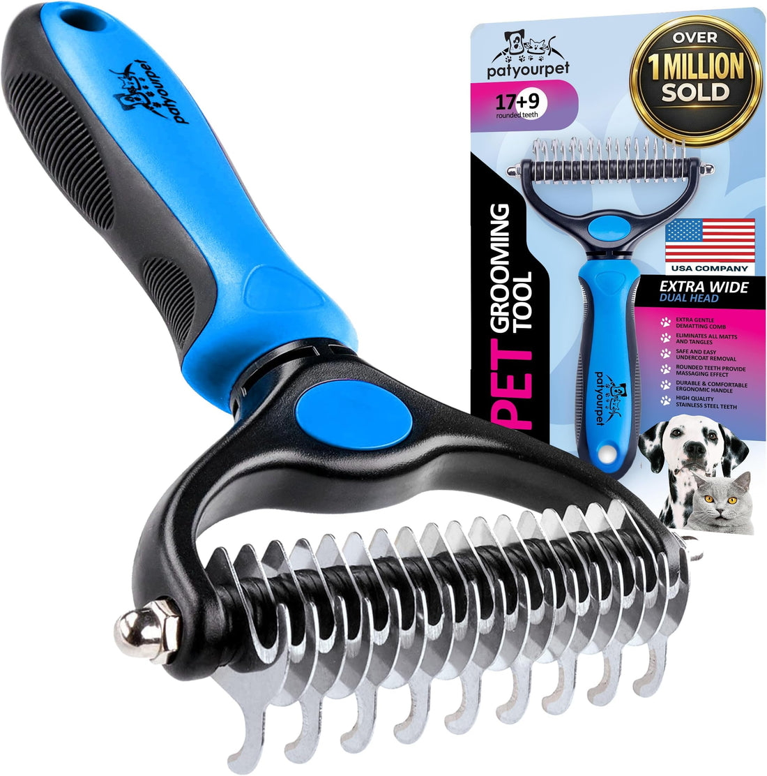Pat Your Pet Deshedding Dog Brush For Shedding