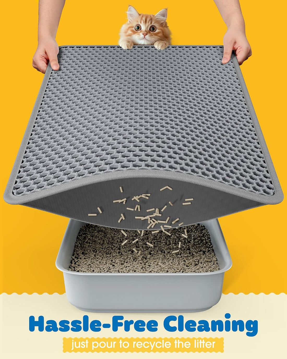 Cat Litter Mat - 23.2'' x 14.6'' Small Litter Trapping Mat