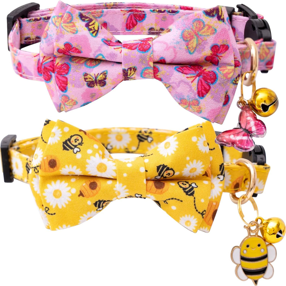 Faygarsle 2 Pack Breakaway Halloween Cat Collar Ghosts Pattern