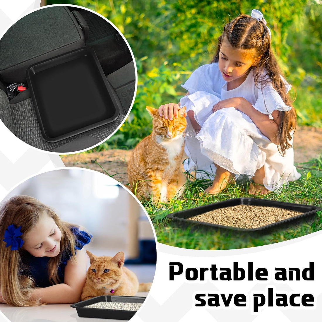 Tessco for you 3 Pcs Kitten Litter Box Shallow Low Entry Open Cat