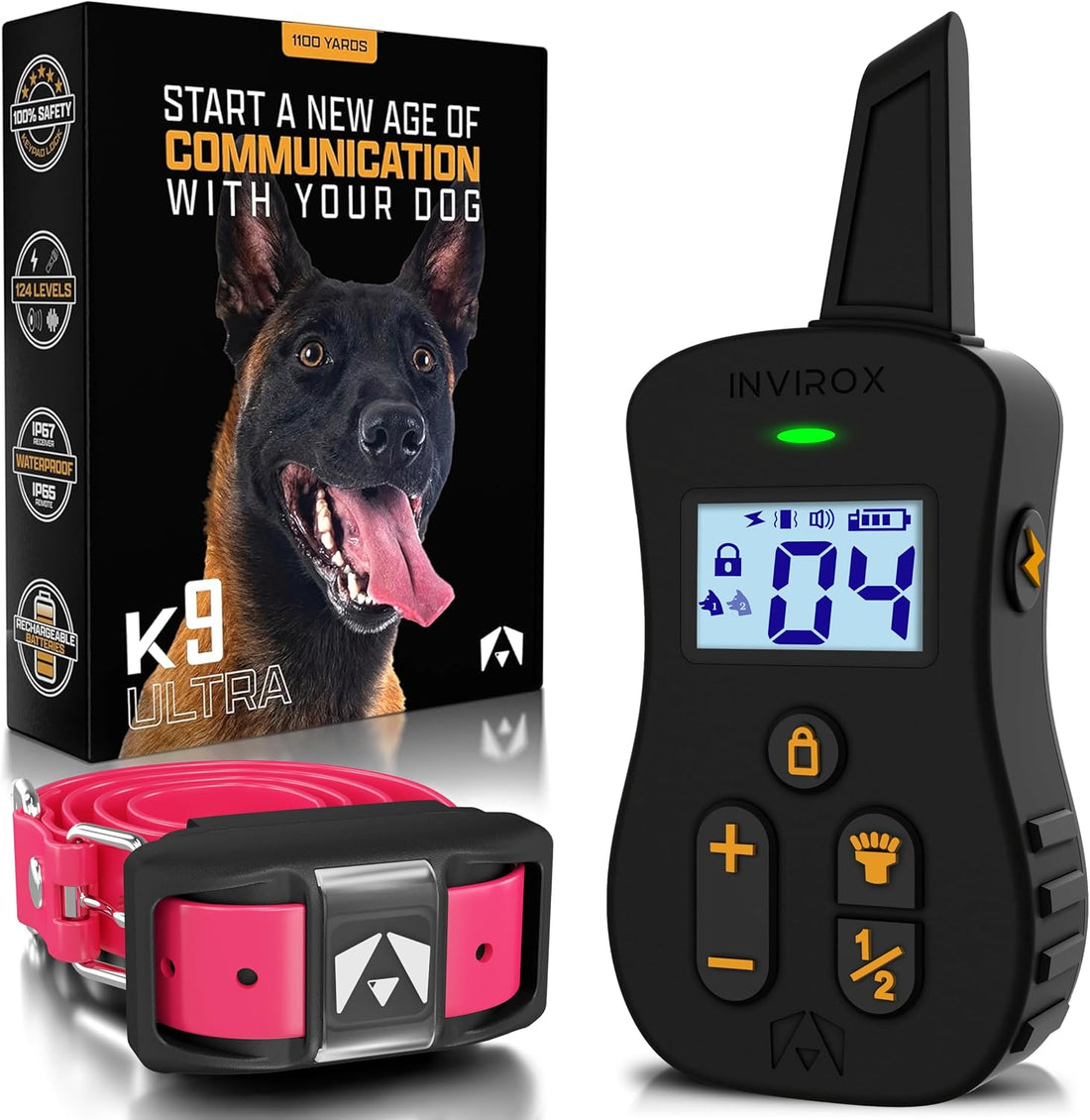 INVIROX Ultra K9 Dog Training Collar with Remote