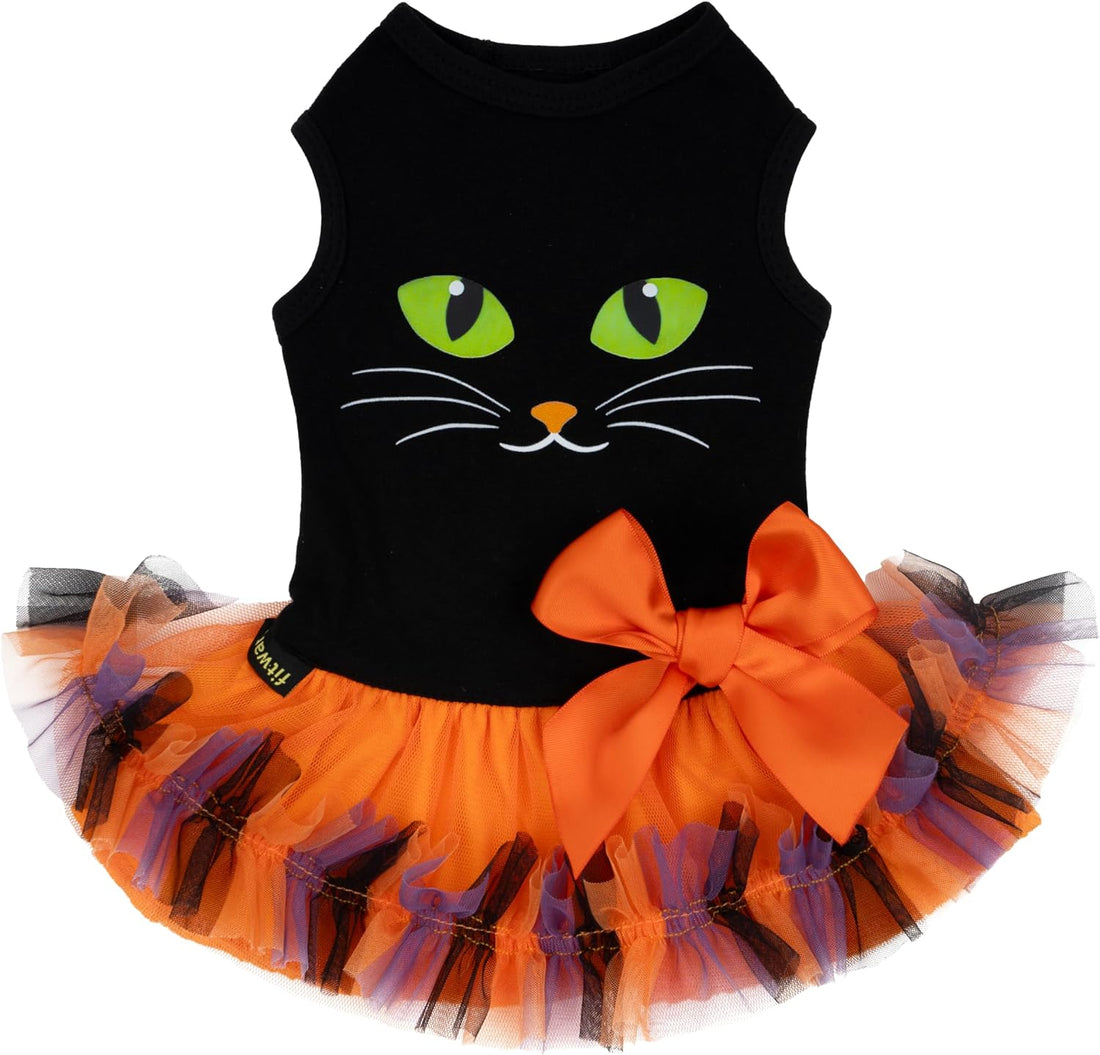Fitwarm Halloween Skeleton Dog Dress, Funny Dog Halloween Costumes