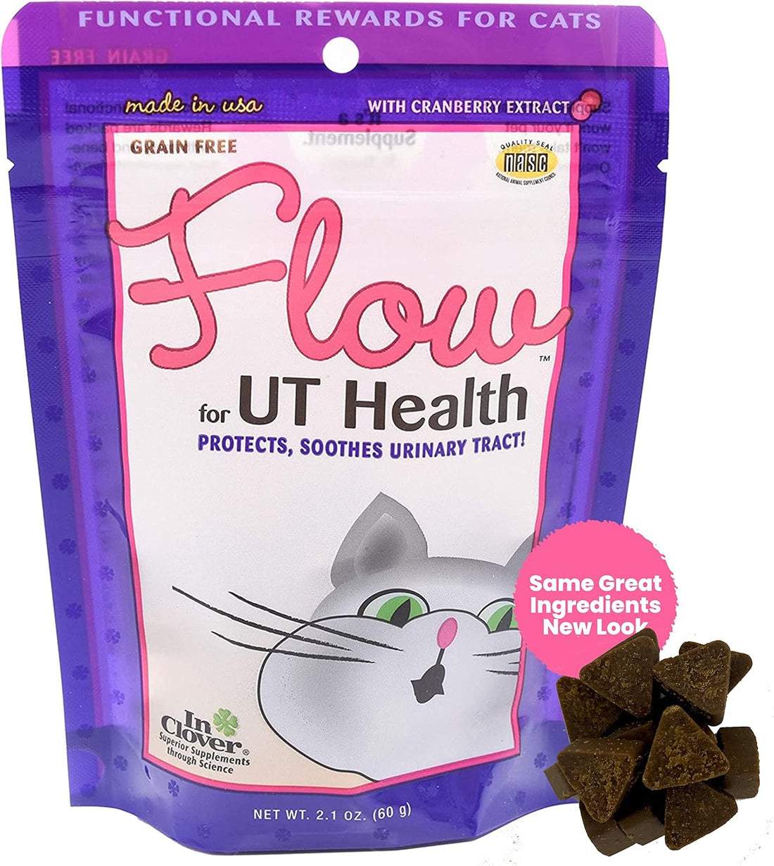 In Clover Flow Soft Chews for Daily Support for UT Health in Cats